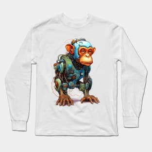 Cartoon monkey robots. T-Shirt, Sticker. Long Sleeve T-Shirt